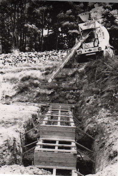 Concrete footing pour